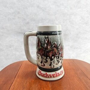 Budweiser‎ Clydesdales 50th Anniversary Stein Mug 1933 1983 Ceramic Collectible